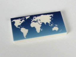 Zeige Details für 2 x 4 - Fliese White - Weltkarte Bild von 2 x 4 - Fliese White - Weltkarte