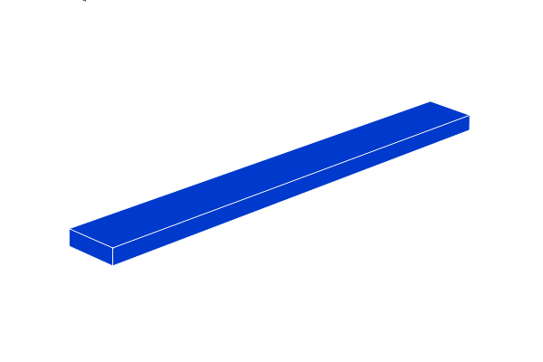 Bild von 1 x 8 - Fliese Blau
