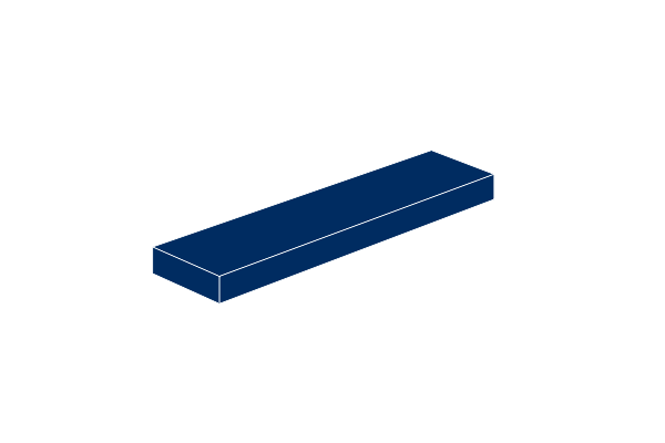 1 x 4 - Fliese Dark Blue