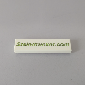 1 x 4  -  Fliese weiß -  Steindrucker